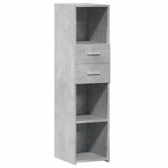 vidaXL Credenza Grigio Cemento 30x42,5x124 cm in Legno Multistrato