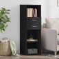 vidaXL Credenza Nera 40x42,5x124 cm in Legno Multistrato vidaXL Credenza Nera 40x42,5x124 cm in Legno Multistrato