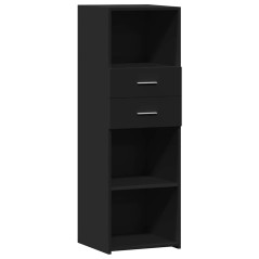 vidaXL Credenza Nera 40x42,5x124 cm in Legno Multistrato