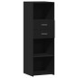 vidaXL Credenza Nera 40x42,5x124 cm in Legno Multistrato vidaXL Credenza Nera 40x42,5x124 cm in Legno Multistrato