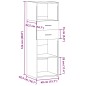 vidaXL Credenza Nera 40x42,5x124 cm in Legno Multistrato vidaXL Credenza Nera 40x42,5x124 cm in Legno Multistrato