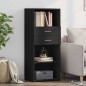 vidaXL Credenza Nera 50x42,5x124 cm in Legno Multistrato vidaXL Credenza Nera 50x42,5x124 cm in Legno Multistrato