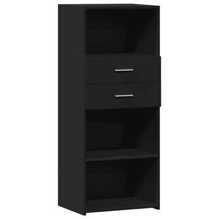 vidaXL Credenza Nera 50x42,5x124 cm in Legno Multistrato