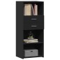 vidaXL Credenza Nera 50x42,5x124 cm in Legno Multistrato vidaXL Credenza Nera 50x42,5x124 cm in Legno Multistrato