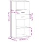 vidaXL Credenza Nera 50x42,5x124 cm in Legno Multistrato vidaXL Credenza Nera 50x42,5x124 cm in Legno Multistrato