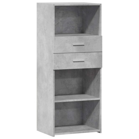 vidaXL Credenza Grigio Cemento 50x42,5x124 cm in Legno Multistrato
