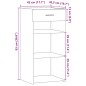vidaXL Credenza Nera 45x42,5x93 cm in Legno Multistrato vidaXL Credenza Nera 45x42,5x93 cm in Legno Multistrato