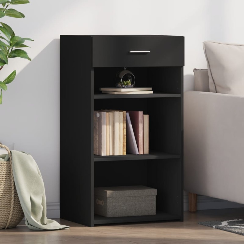 vidaXL Credenza Nera 50x42,5x93 cm in Legno Multistrato vidaXL Credenza Nera 50x42,5x93 cm in Legno Multistrato