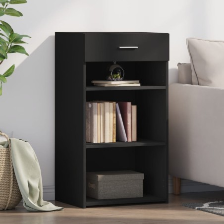 vidaXL Credenza Nera 50x42,5x93 cm in Legno Multistrato