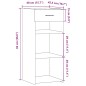 vidaXL Credenza Grigio Cemento 40x42,5x93 cm in Legno Multistrato vidaXL Credenza Grigio Cemento 40x42,5x93 cm in Legno Multistrato