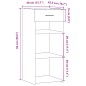 vidaXL Credenza Nera 40x42,5x93 in Legno Multistrato vidaXL Credenza Nera 40x42,5x93 in Legno Multistrato