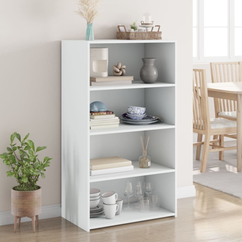 vidaXL Credenza Bianca 70x41x124 cm in Legno Multistrato vidaXL Credenza Bianca 70x41x124 cm in Legno Multistrato