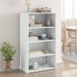 vidaXL Credenza Bianca 70x41x124 cm in Legno Multistrato vidaXL Credenza Bianca 70x41x124 cm in Legno Multistrato