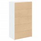 vidaXL Credenza Bianca 70x41x124 cm in Legno Multistrato vidaXL Credenza Bianca 70x41x124 cm in Legno Multistrato