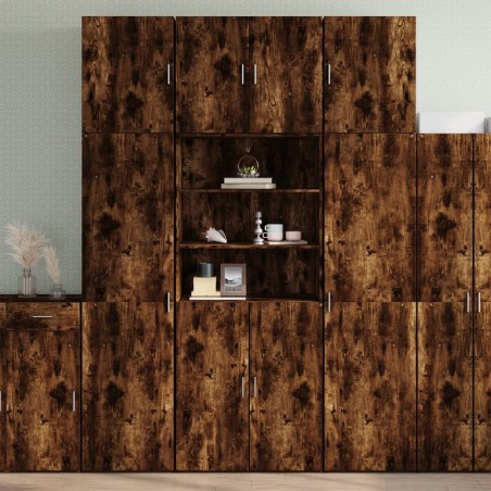 vidaXL Credenza Rovere Fumo 80x42,5x249 cm in Legno Multistrato