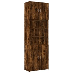 vidaXL Credenza Rovere Fumo 80x42,5x249 cm in Legno Multistrato