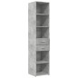 vidaXL Credenza Grigio Cemento 40x42,5x185 cm in Legno Multistrato vidaXL Credenza Grigio Cemento 40x42,5x185 cm in Legno Multistrato
