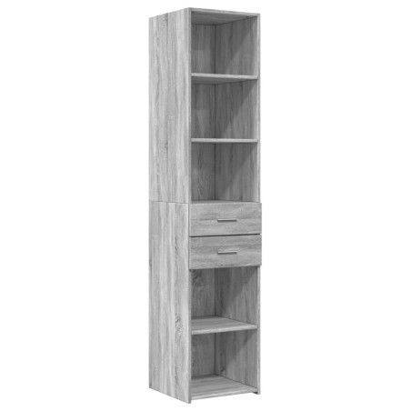 vidaXL Credenza Grigio Sonoma 40x42,5x185 cm in Legno Multistrato