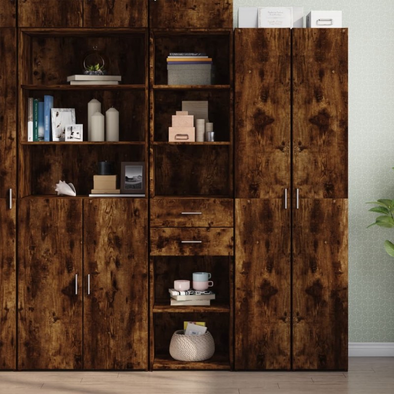 vidaXL Credenza Rovere Fumo 45x42,5x185 cm in Legno Multistrato vidaXL Credenza Rovere Fumo 45x42,5x185 cm in Legno Multistrato