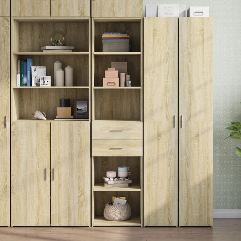 vidaXL Credenza Rovere Sonoma 45x42,5x185 cm in Legno Multistrato vidaXL Credenza Rovere Sonoma 45x42,5x185 cm in Legno Multistrato