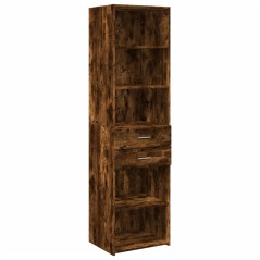 vidaXL Credenza Rovere Fumo 50x42,5x185 cm in Legno Multistrato