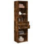 vidaXL Credenza Rovere Fumo 50x42,5x185 cm in Legno Multistrato vidaXL Credenza Rovere Fumo 50x42,5x185 cm in Legno Multistrato