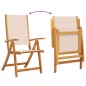 vidaXL Set Pranzo da Giardino 9pz Legno Massello di Acacia e Textilene vidaXL Set Pranzo da Giardino 9pz Legno Massello di Acacia e Textilene