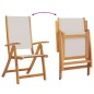 vidaXL Set Pranzo da Giardino 7pz Legno Massello di Acacia e Textilene vidaXL Set Pranzo da Giardino 7pz Legno Massello di Acacia e Textilene