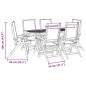 vidaXL Set Pranzo da Giardino 7pz Legno Massello di Acacia e Textilene vidaXL Set Pranzo da Giardino 7pz Legno Massello di Acacia e Textilene