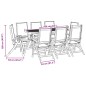 vidaXL Set Pranzo da Giardino 9pz Legno Massello di Acacia e Textilene vidaXL Set Pranzo da Giardino 9pz Legno Massello di Acacia e Textilene