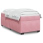 vidaXL Giroletto a Molle con Materasso Rosa 100x200 cm in Velluto