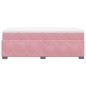 vidaXL Giroletto a Molle con Materasso Rosa 100x200 cm in Velluto