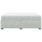 vidaXL Giroletto a Molle con Materasso Grigio Chiaro 200x200cm Velluto vidaXL Giroletto a Molle con Materasso Grigio Chiaro 200x200cm Velluto