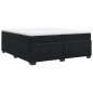 vidaXL Giroletto a Molle con Materasso Nero 200x200 cm in Velluto