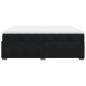 vidaXL Giroletto a Molle con Materasso Nero 200x200 cm in Velluto