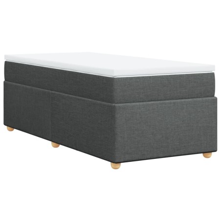 vidaXL Giroletto a Molle con Materasso Grigio Scuro 100x200 cm Tessuto