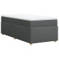 vidaXL Giroletto a Molle con Materasso Grigio Scuro 100x200 cm Tessuto