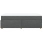 vidaXL Giroletto a Molle con Materasso Grigio Scuro 100x200 cm Tessuto