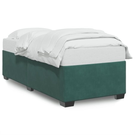 vidaXL Giroletto senza Materasso Verde Scuro 90x200 cm in Velluto