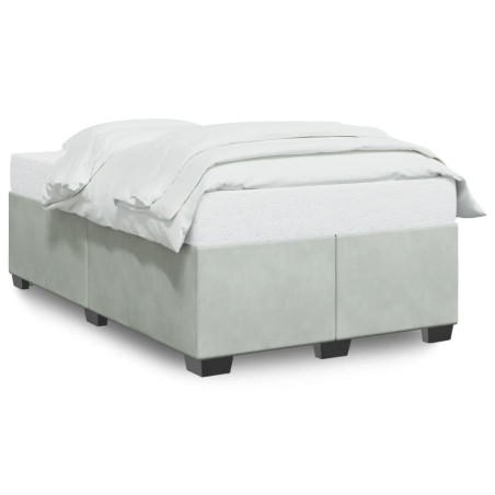 vidaXL Giroletto senza Materasso Grigio Chiaro 120x200 cm Velluto