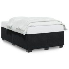 vidaXL Giroletto senza Materasso Nero 120x200 cm Velluto