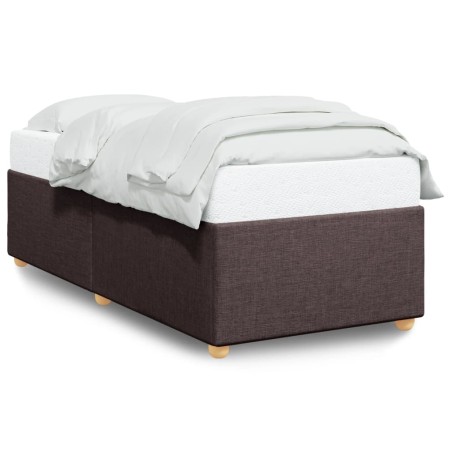vidaXL Giroletto senza Materasso Marrone Scuro 80x200 cm Tessuto