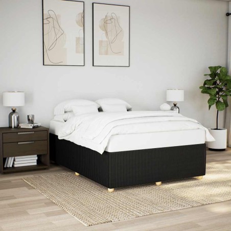 vidaXL Giroletto senza Materasso Nero 140x190 cm in Tessuto