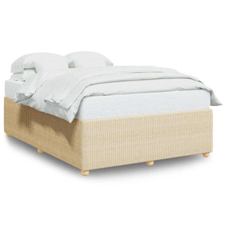 vidaXL Giroletto senza Materasso Crema 140x190 cm in Tessuto