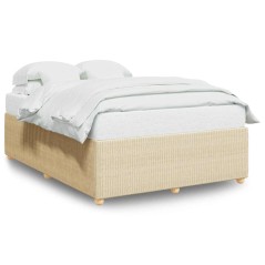vidaXL Giroletto senza Materasso Crema 160x200 cm in Tessuto
