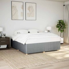 vidaXL Giroletto senza Materasso Grigio Chiaro 180x200 cm Tessuto