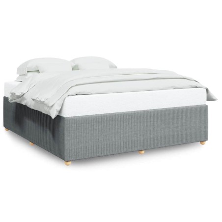 vidaXL Giroletto senza Materasso Grigio Chiaro 180x200 cm Tessuto