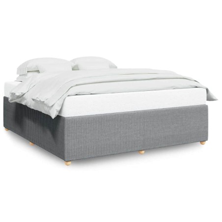 vidaXL Giroletto senza Materasso Grigio Chiaro 200x200 cm Tessuto