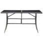 vidaXL Tavolo da Giardino Grigio 140x80x74 cm in Polyrattan vidaXL Tavolo da Giardino Grigio 140x80x74 cm in Polyrattan