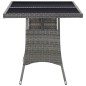 vidaXL Tavolo da Giardino Grigio 140x80x74 cm in Polyrattan vidaXL Tavolo da Giardino Grigio 140x80x74 cm in Polyrattan